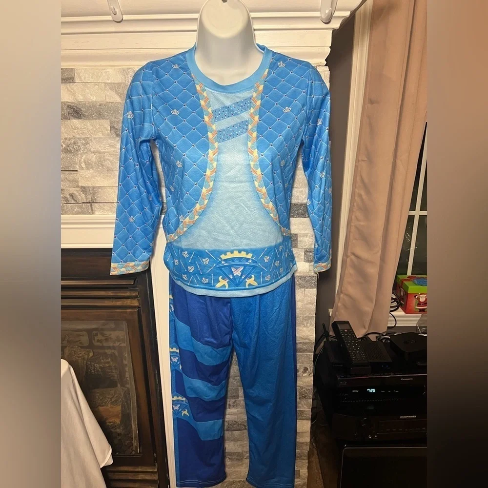 ZIW Girls Blue Costume – Kids Movie Cosplay Outfit, Size 140 (Approx. US Kids 10